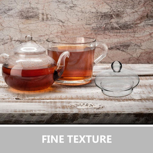 Kichvoe Glass Teapot Lid Replacement, Clear Teapot Accessory Glass Tea Kettle Cover For Home Kitchen Teapots, 2.55x2.55x1.77in, For 400ml Glass Te...