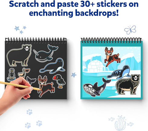 Skillmatics Magical Scratch Art Book for Kids - Animals, Craft Kits & Supplies, DIY Activity & Stickers, Gifts for Toddlers, Girls & Boys Ages 3, ...