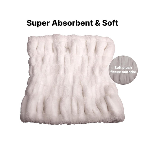 Red by Kiss Extra Wide Spa Headband, Super Absorbent & Soft Fluffy Plush Fleece, Full Hairline Coverage, Essential for Makeup, Skincare, Face Wash...