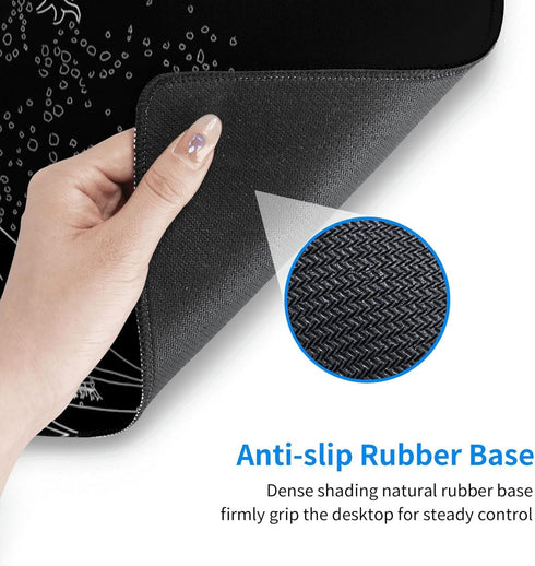Japanese Sea Wave Extended Big Mouse Pad Large,XL Gaming Mouse Pad Desk Pad,31.5x11.8inch Long Computer Keyboard Mouse Mat Mousepad with 3mm Non-S...