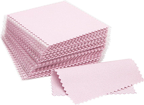 CATIFLIN 100pcs Jewelry Cleaning Cloth, Silver Polishing Cloth Individually Wrapped, Small Jewelry Polishing Cloth for Sterling Silver, Gold, Plat...