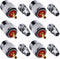 PL259 Coaxial Connectors 6 Pcs PL-259 UHF Male Solder Connector Plug with Reducer, Teflon Material 50ohm for RG59 RG8 RG8x LMR400 RG213 Coaxial Ca...