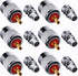 PL259 Coaxial Connectors 6 Pcs PL-259 UHF Male Solder Connector Plug with Reducer, Teflon Material 50ohm for RG59 RG8 RG8x LMR400 RG213 Coaxial Ca...