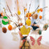 Max Fun 60PCS Wood Cutouts for Crafts Unfinished Ornaments DIY with Bunny to Paint for Kids Party Decorations Decor with Hanging Egg Shapes & Draw...