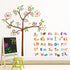 DECOWALL DA-1503 Animal Alphabet ABC and Owl Numbers Tree Kids Wall Stickers Wall Decals Peel and Stick Removable Wall Stickers for Kids Nursery B...