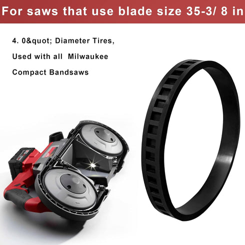 2 PCS 45-69-0030 Blade Pulley Tire Compact Bandsaws Replacement for Milwaukee Pulley Tires 6242-6 2629-20 6230 6232-20 6232-6 6225 AO2807 6238N 62...