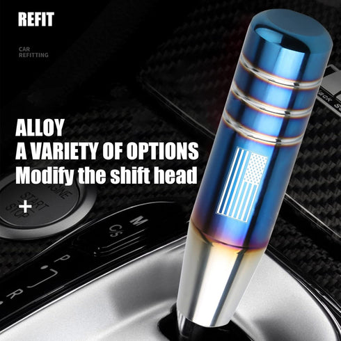 Miytsya Pack-1 Gear Stick Shifter Knobs, American Flag Design Metal Gear Stick Shift Knob, Automatic Shift Knob, Weighted Car Shift Handle Knob Fi...