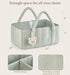 Dahey Baby Diaper Caddy Organizer with Bear, Nursery Storage Basket Gifts for Newborn Shower Essentials, Handle Portable Car Diaper Bag for Baby C...