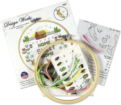 Design Works Crafts Sweet Home Counted Cross Stitch Kit with Hoop...