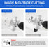 Inside Pipe Cutter for PVC Pipe Cutter Tool-With Scale Adjustable Depth Gauge, 6pcs Saw Tooth Blades with 0.32in Hex Key Shaft for PVC and Plastic...
