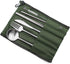 Reusable Travel Utensils, 7 Pieces Portable 18/10 Stainless Steel include Knife Fork Spoon Chopsticks Cleaning Brush Straws Portable Pouch, Eco-fr...