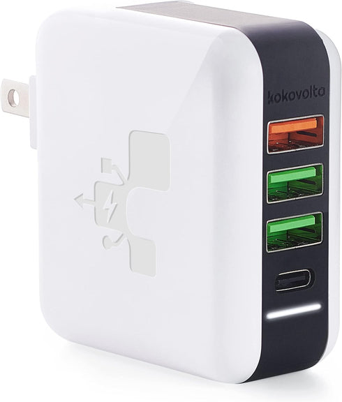 USB C Charger Block - Wall Charger Adapter 4 Ports Power Brick Cube Fast Multi Port Charging Box for iPad Mini iPhone Samsung and Other Smartphone...
