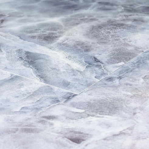 Livelynine Peel and Stick Floor Tile Blue Marble 24X12" 4-Tiles Stick on Bathroom Floor Tiles Peel and Stick Waterproof Vinyl Laminate Flooring Pe...