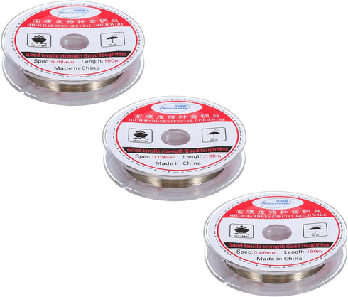 MECCANIXITY 3pcs 100m/328ft Molybdenum Screen Cutting Wire Line Phone LCD Cutting Wire Glass Separate Repair Tool, 0.08mm...