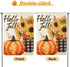 Hello Fall Pumpkin Garden Flag Vertical Double Sided 12x18 Inch Small Yard Flag Thanksgiving Autumn Burlap Yard Seasonal Holiday Outdoor Decor...