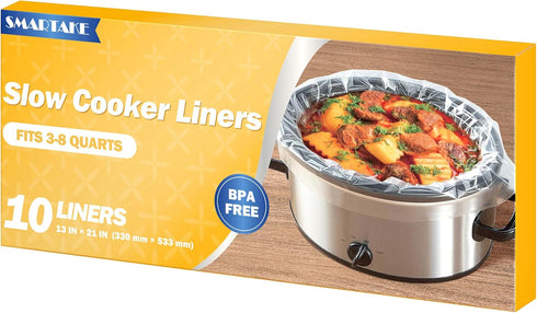 SMARTAKE Slow Cooker Liners, Crockpot Liner 13"x 21" Crockpot Liners Disposable Crock Pot Bags, Fit 3QT to 8QT for Slow Cooker, Crockpot, Cooking ...