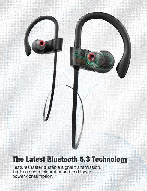 Otium Bluetooth Earbuds Wireless Headphones Bluetooth Headphones, Sports Earbuds, IPX7 Waterproof Stereo Earphones for Gym Running 15 Hours Playti...