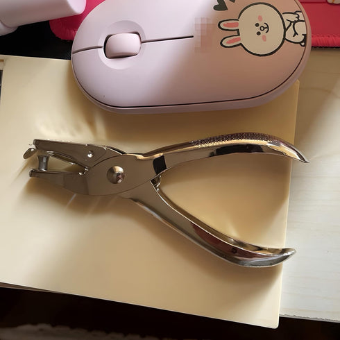 1/4 and 1/8 Inch Small Single Hole Punch, 2 Pack Handheld Circle Shaped Hole Puncher with 8 Sheet Capacity for DIY Craft Paper, Tag & Ticket, Perf...