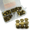 90 Sets Bronze Chicago Screws Assorted Kit Screw Posts Metal Accessories Nail Rivet Chicago Button for DIY Leather Decoration Bookbinding Slotted ...