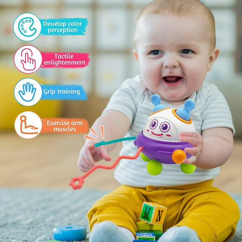 Montessori Toys for 18+ Months Old - Baby Sensory Toys for Boys and Girls Silicone Pull String Activity Toy for Toddlers Learning & Educational To...