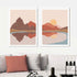 Bankrenart Nature Landscape Wall Art Prints Mid Century Boho Wall Decor Mountain Sun Lake Wall Art Modern Canvas Prints Abstract Artwork Poster fo...