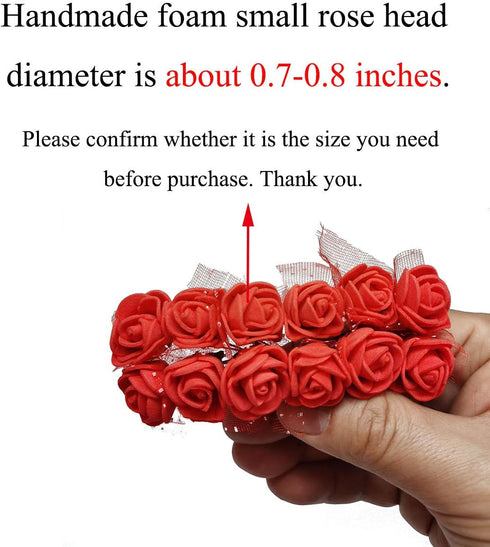 Mini Fake Rose Flower Heads 144pcs Mini Artificial Roses DIY Wedding Flowers Accessories Make Bridal Hair Clips Headbands Dress (Bottom add Gauze)...