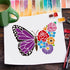 FINGERINSPIRE Floral Butterfly Painting Stencil 11.7x8.3 inch Hollow Out Big Butterfly Craft Stencil Reusable Various Flowers Stencil DIY Art Temp...
