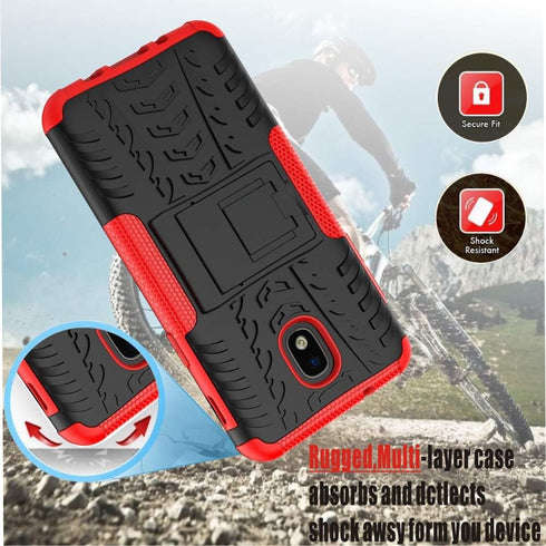 Yiakeng Galaxy J7 Refine Case - Shockproof Protective with Kickstand for Samsung J737V, J737T (Red)...