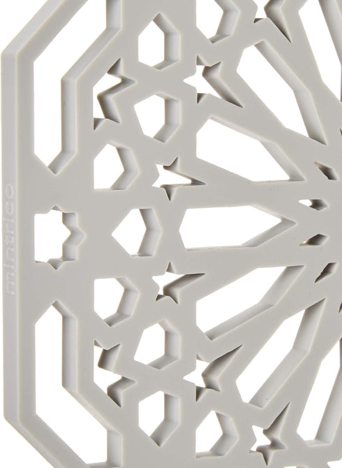 Mintrico Silicone Trivet Mat Pad for Hot Dishes Set of Two (White & Grey Octagon)…...