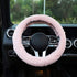 Fluffy Car Steering Wheel Cover for Women,JXJKMMN Winter Volkswagen Elasticity Fashionable Faux Wool Warm Fuzzy Steering Wheel Cover Universal Fit...