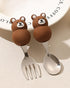Toddler Utensils Baby Fork and Spoon Set with Case Food Grade 18/10 Stainless Steel Kids Silverware for Self Feeding Travel Flatware with Cute Han...
