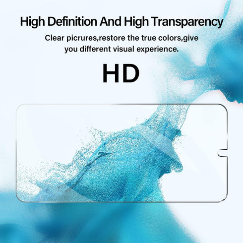 BIGFACE Galaxy S22 Plus Tempered Glass Screen Protector, 2 Pack, Anti-Scratch, Ultrasonic Fingerprint Unlock, Case Friendly, 9H Hardness...