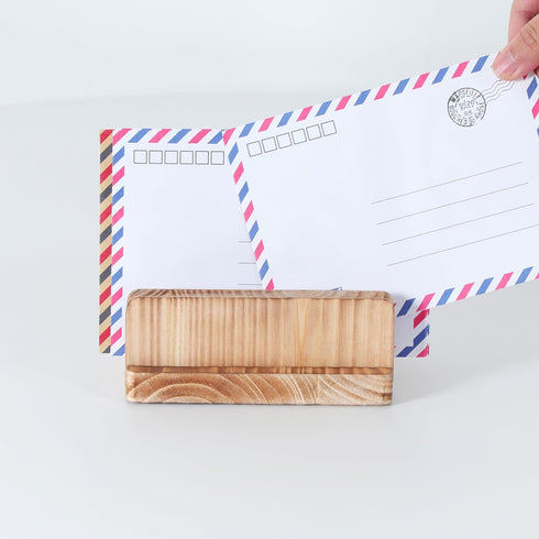 Wooden Desk Mail Organizer File Holder,1 Slot Desktop Mail Sorter, File Paper Holder Letter Envelope Filing Cell Phone Organizer Tray for Office &...