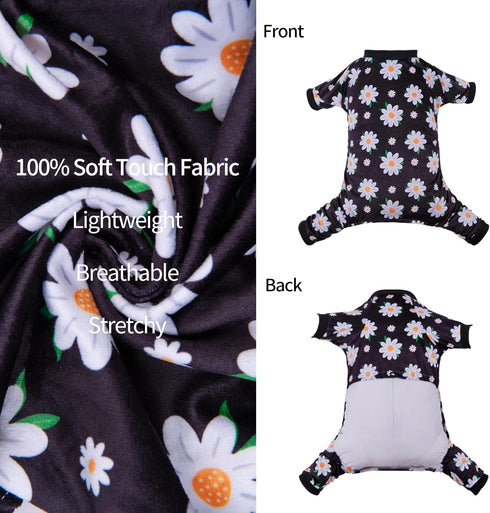 CuteBone Daisy Dog Pajamas Soft Puppy Pjs for Small Dogs P221XS...