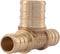 SharkBite 1/2 Inch x 1/2 Inch x 3/4 Inch Crimp Reducing Tee, Bullnose, Brass Plumbing Fitting, PEX Pipe, PE-RT, UC408LFA...