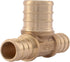 SharkBite 1/2 Inch x 1/2 Inch x 3/4 Inch Crimp Reducing Tee, Bullnose, Brass Plumbing Fitting, PEX Pipe, PE-RT, UC408LFA...
