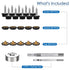 weiwei 153 PCS Canvas Snap Kit Stainless Steel 3/8" Socket Boat Snaps Marine Grade Metal Screws Fasteners with Setting Tool for Carpet Leather Fab...