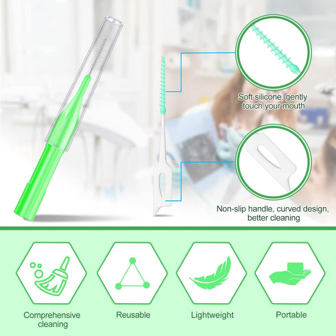 Zopeal 250 Pieces Braces Flossers Interdental Brush for Cleaner Tooth Toothpick Dental Teeth Flossing Head Oral Dental Hygiene Cleaning Tool Soft ...