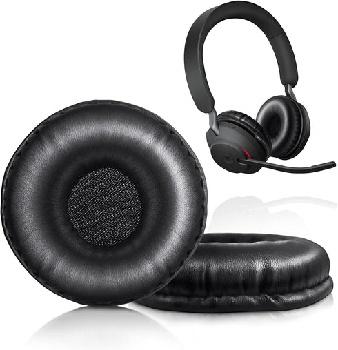 Ear Pads for Jabra Evolve 20 20se 30 30II 40 65 65+Replacement Ear Cushion Foam Cover Compatible with Jabra Evolve 20 30 40 65 Headphone (Black ea...