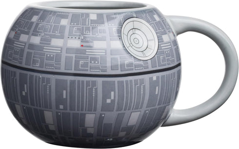 Silver Buffalo Star Wars Death Star 3D Sculpted Ceramic Coffee Mug for Cappuccino, Latte or Hot Tea, 20 ounce, Gray Multicolor SV9195...