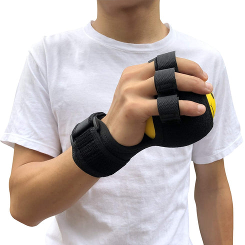 Anti-Spasticity Ball Splint & Finger Posture Corrector for Stroke Hand, Functional Split-fingered Hand Wrist Support, Orthosis Rehabilitation For ...