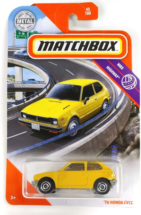 Matchbox 2020 MBX Highway 45/100 - '76 CVCC (Yellow)...