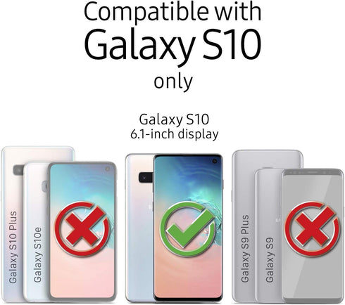 VENA Galaxy S10 Wallet Case - vSkin Slim Credit Card Holder Case Cover Designed for Samsung S10 - Black...