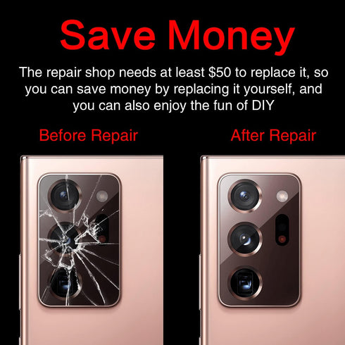 2PCS Galaxy Note 20 Ultra Back Rear Camera Lens Glass Replacement Back Lens Glass for Samsung Galaxy Note 20 Ultra 6.9 inches All Carriers with Fr...