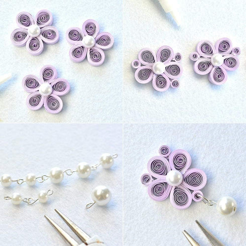 PH PandaHall 690pcs Half Round Pearl Beads 6 Sizes Flat Back Pearl Cabochon Faux Pearl Beads for DIY Scrapbook Phone Case Wedding Decor Hair Acces...