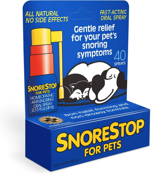 Snore Stop for Pets 40 Sprays I Natural Anti-Snoring Solution I Snore Relief for Dogs Cats I Stop Snoring Aid I Sleep Remedy I Help Stop Dog Snore...