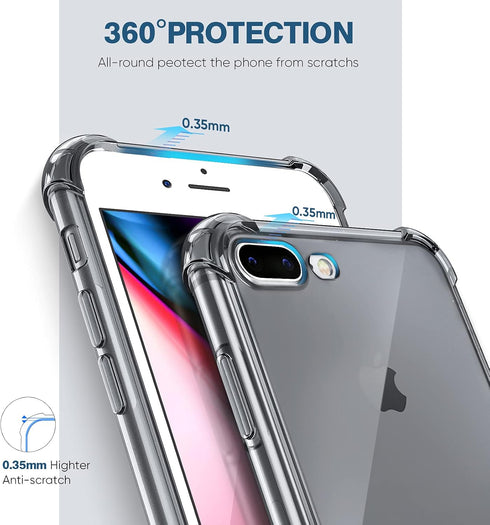 ORIbox Case Compatible with iPhone 7 Plus Case, Compatible with iPhone 8 Plus Case, with 4 Corners Shockproof Protection...