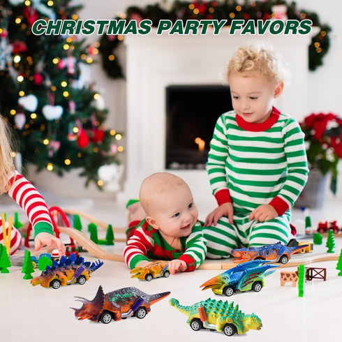 Mchochy 6 Pack Painting Dinosaur Pull Back Car Toys Arts and Crafts for Kids Age 3-12, DIY Dinosaur Painting Kits for Boys Girls Kids Christmas Pa...