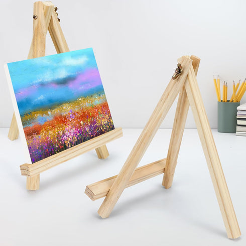 Easel Stand for Sign, 4 Pcs 9 Inches Table Top Easel for Painting, Easel for Artist Adults Students (4)...