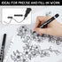 White Paint Pen, 8 Pack 0.7mm Acrylic Paint Pens Acrylic Markers 6 White 2 Black Paint Pens for Rock Painting Wood Canvas Glass Metallic Ceramic T...